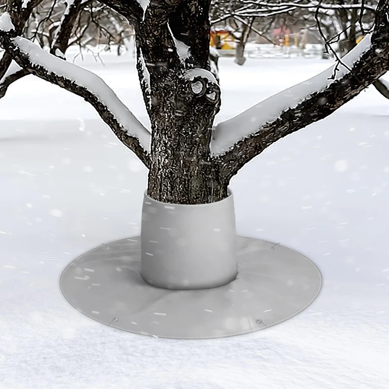 AS60-Palm Tree Root Protectors,3 Layers Tree Root Freeze Protectors With Ground Nails,Winter Frost Covers Outdoor