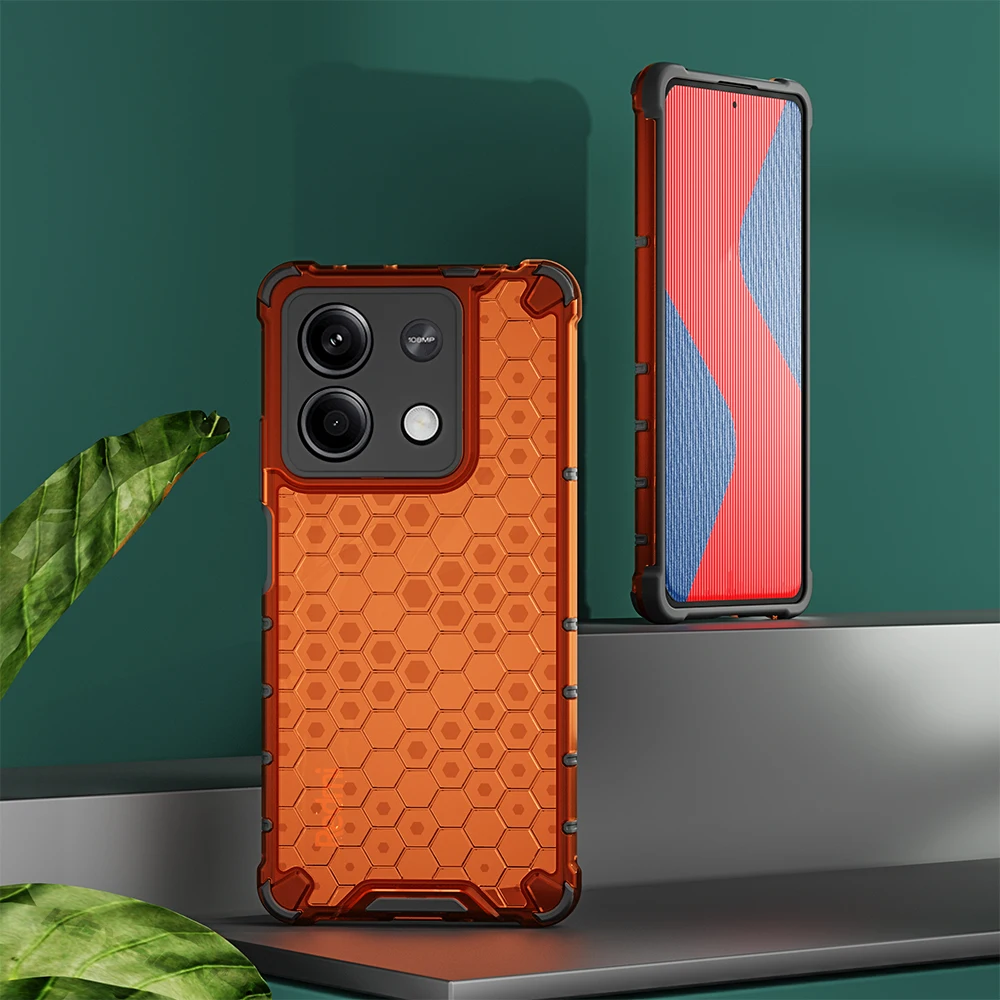 KEYSION Stoßfeste Hülle für Redmi Note 13 4G 13 Pro+ 5G Silikon Transparente Waben-Telefonabdeckung für Xiaomi POCO F6 X6 M6 Pro – Detail 9