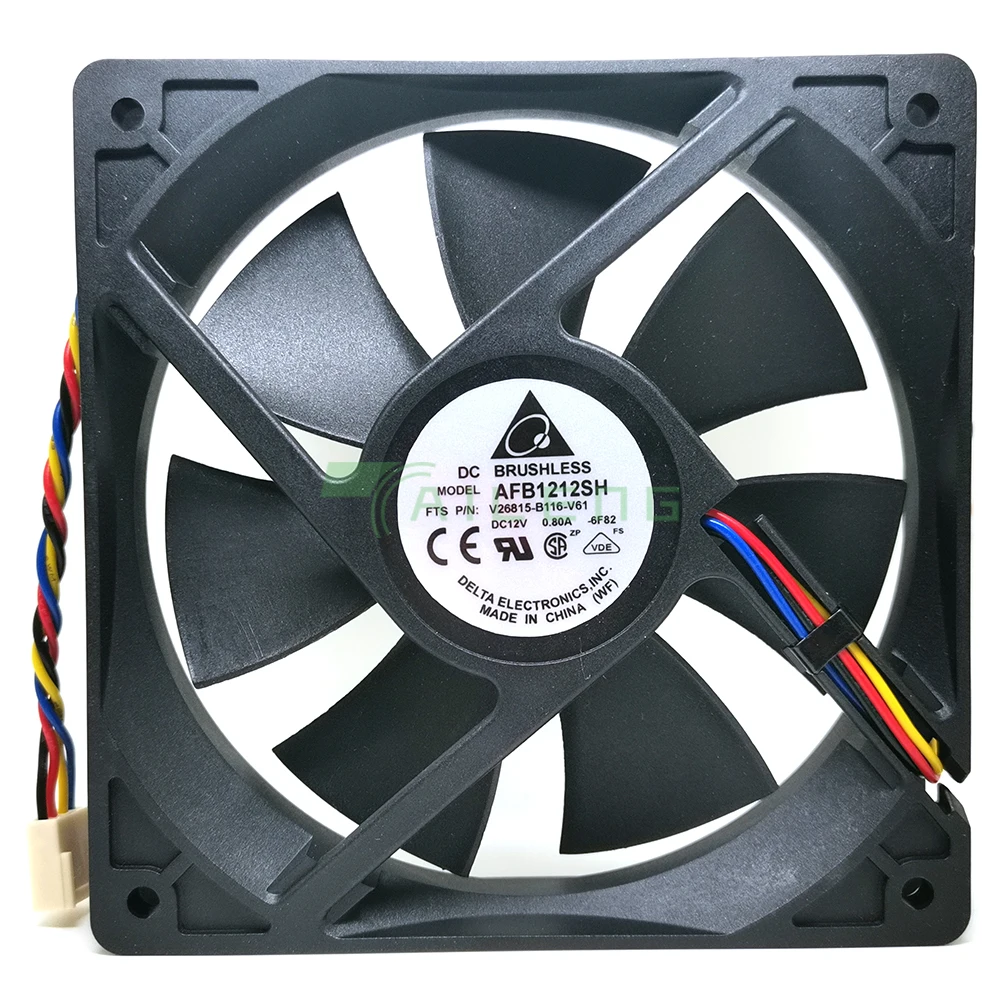 

Delta fan AFB1212SH 12CM 120MM 1225 12025 120 * 120 * 25MM 12V 0.80A Cooling Fan Good Quality