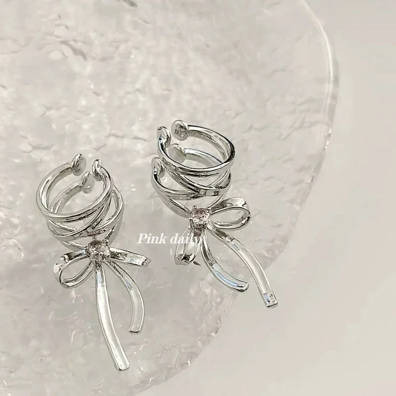 nuavo☆Ribbon Classic earring★韓国人気★ Gorgeous Korean Ribbon Bow Drops