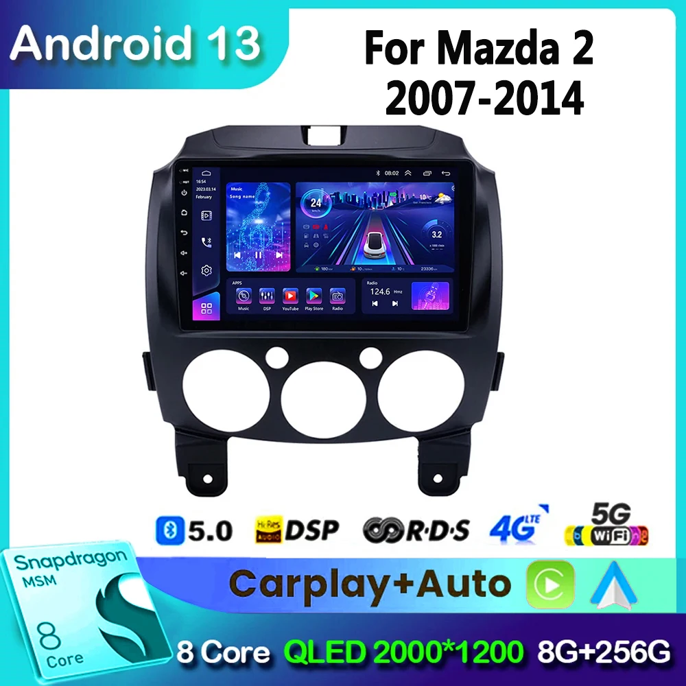 

Car Android Radio Multimedia for MAZDA 2 Mazda2 2007 2008 2009 2010 2011 2012 2013 2014 GPS Navi 2din 2 Din Autoradio Player
