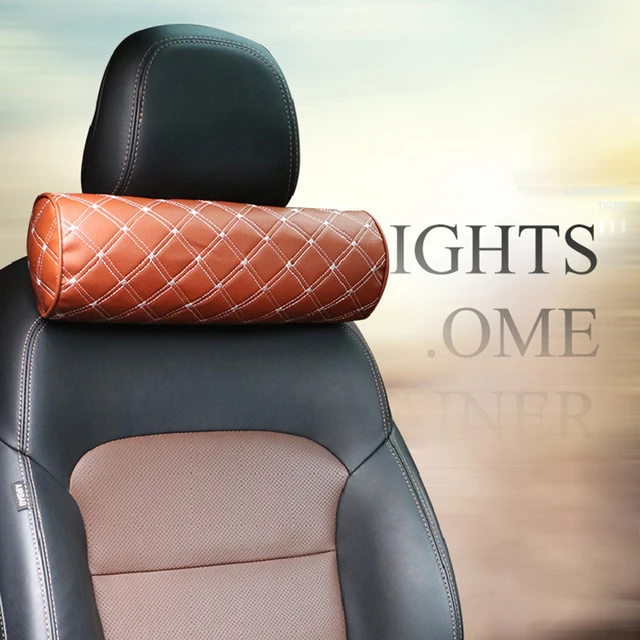 Car Seat Cushions For Driving Car Pillow For Driving Seat Neck Pillow For  Car Leather Cover With Adjustable Strap - AliExpress