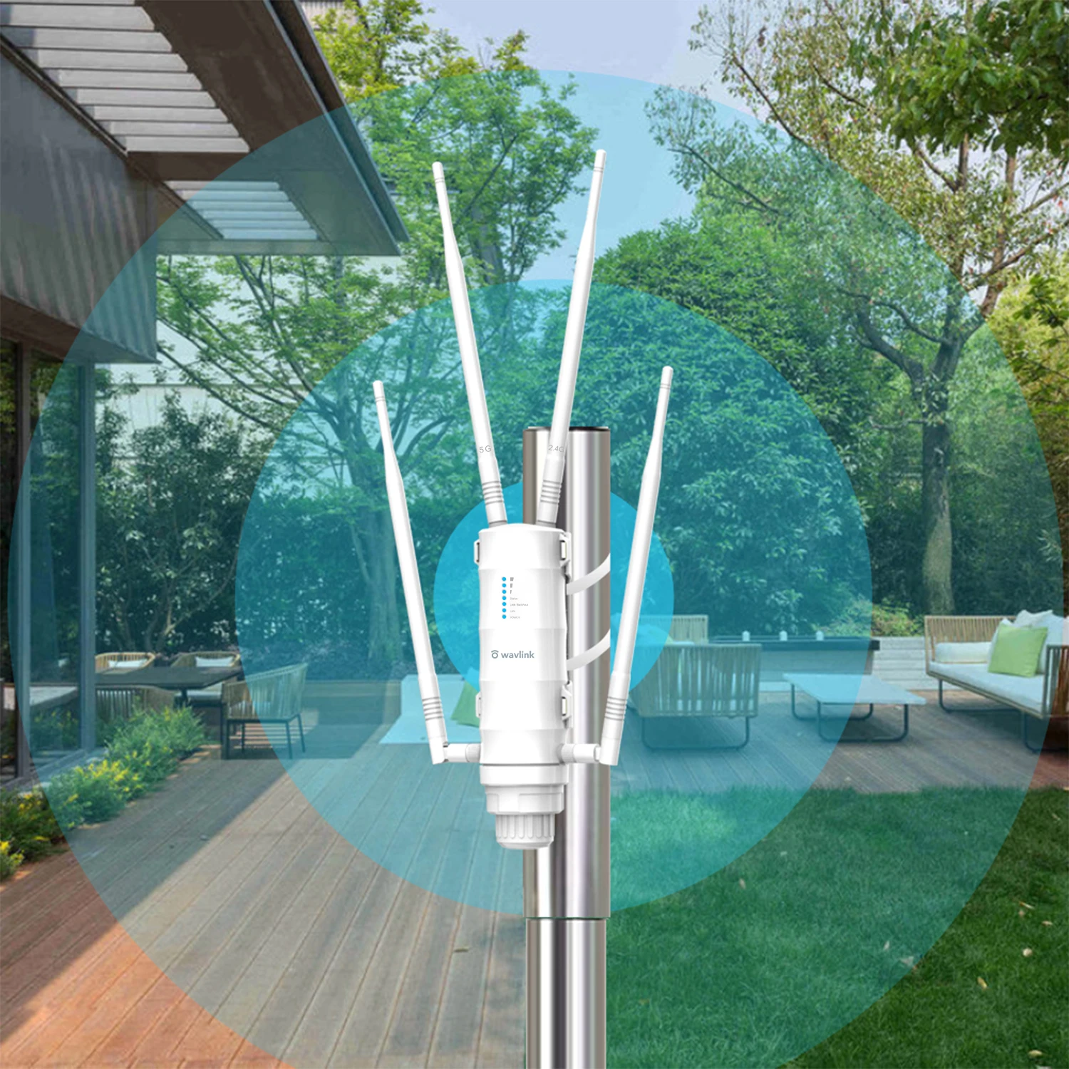 Wavlink Outdoor Range Extender Ponto de Acesso sem Fio Banda Dupla 2.4g e 5ghz Roteador Wifi de Alta Potência Repetidor de Sinal Poe - Imagem 6