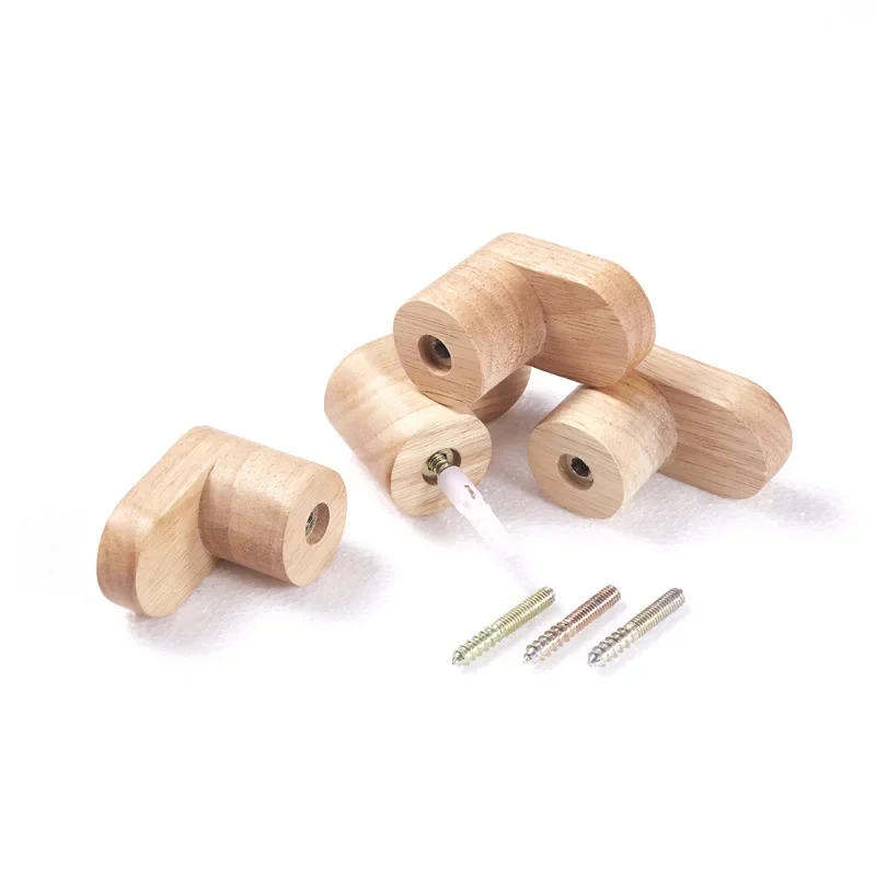 1/2pcs Natural Wood Clothes Hanger Wall Mounted Coat Hook Decorative Key Holder Hat Scarf Handbag Storage Hanger Bathroom Rack 5