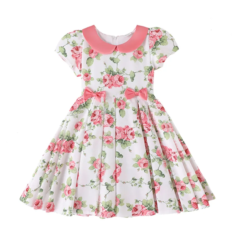 Flower Girls dresses for Wedding Party Baby Sleeveless floral print Princess Dress Children Vestidos clothes | Детская одежда и
