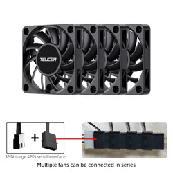 High - Performance 6cm DC 12V Cooling Fan with Hydraulic Bearing and 4 - Pin Power Supply (Black)
