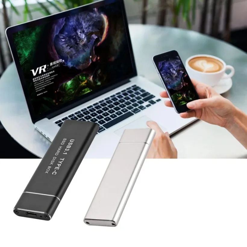USB 3.1 Type-C to M.2 NGFF SSD External Enclosure Case 6Gbps For m2 SATA SSD 2260/2280 hard drive enclosure