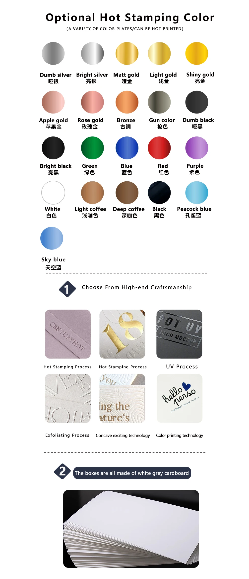 50-500pcsCustom Logo White Drawer Box Paper Cardboard Jewelry Box with Foam Inner Necklace Bracelet Ring Ring Earring Box