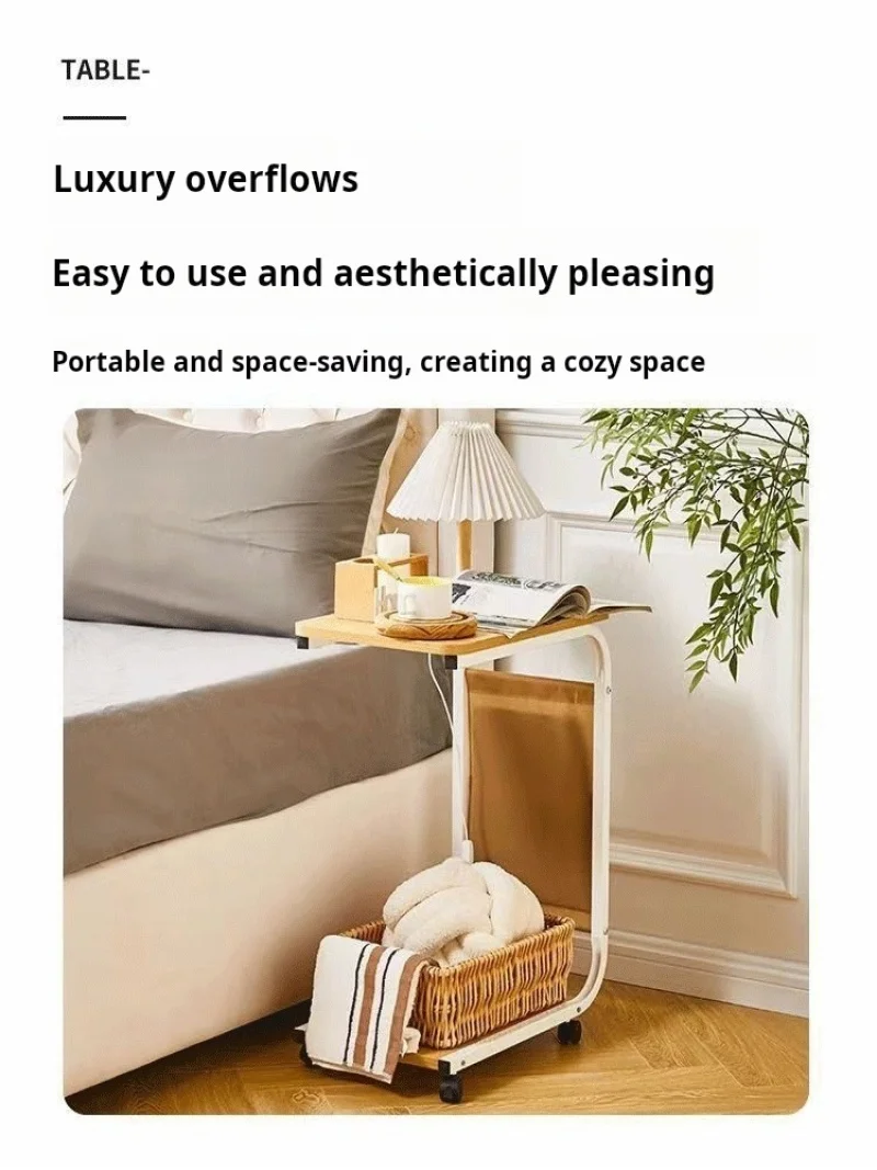 Small coffee table living room furniture combination Mobile coffee table sofa side