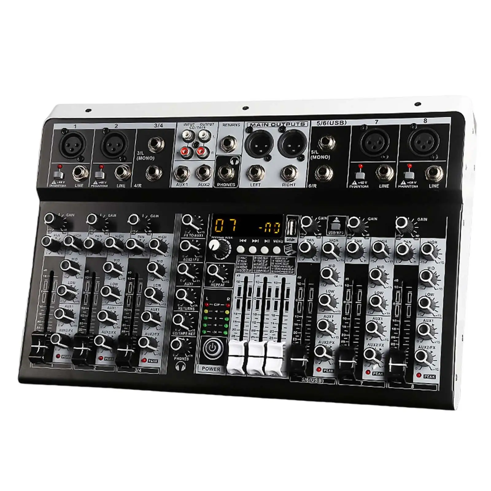 Audio Mixer with Effects for Professional Beginners 4 Channle Stereo