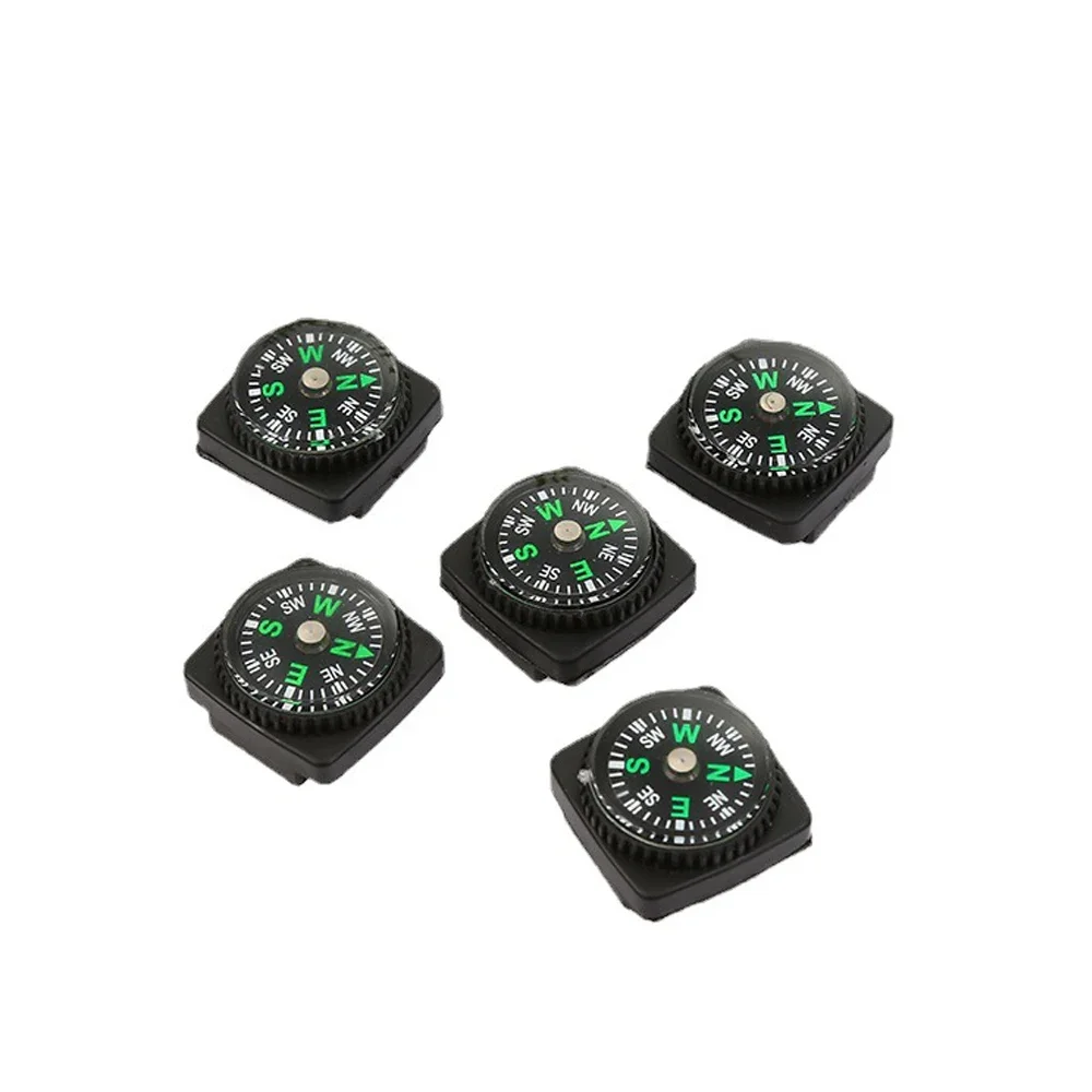 Watch Strap Button Mini Portable Compass Emergency Survival Navigation Travel Kits Outdoor Hiking Camping Accessories 1/5 PCS
