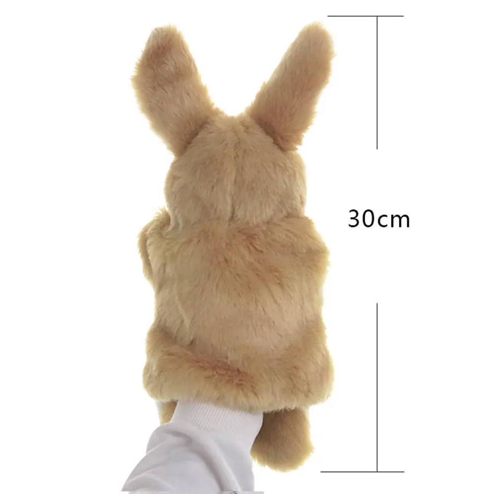 1Pcs 손 인형 동물 디자인 토끼 갈색 어린이 스토리텔링 역할 놀이 액세서리 파티 호의 선물 상상력 넘치는 대화형 놀이