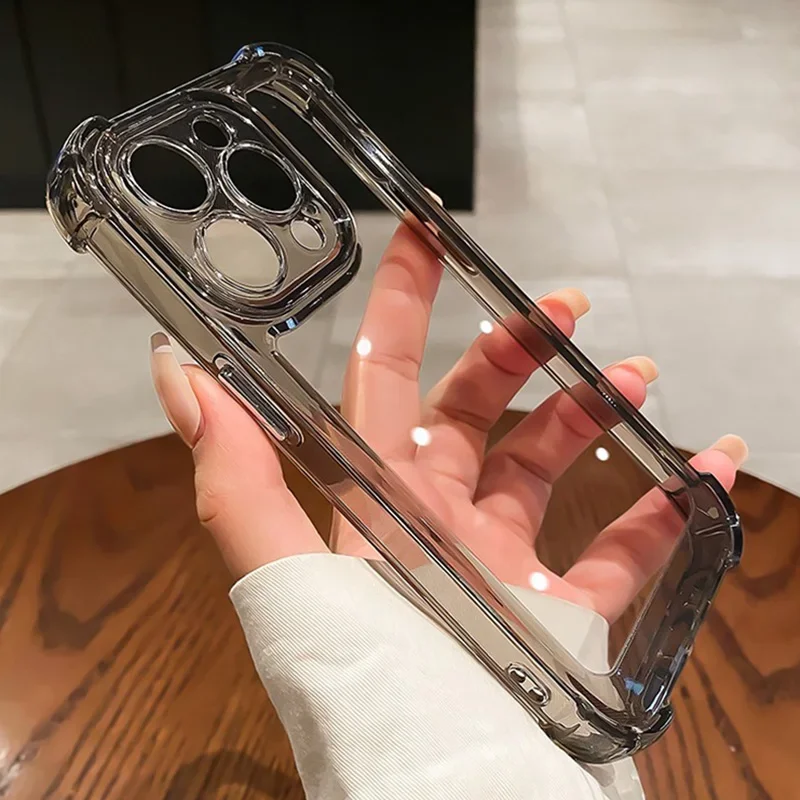 Luxury Transparent Acrylic Shockproof Bumper Phone Case - Clear Hard Cover