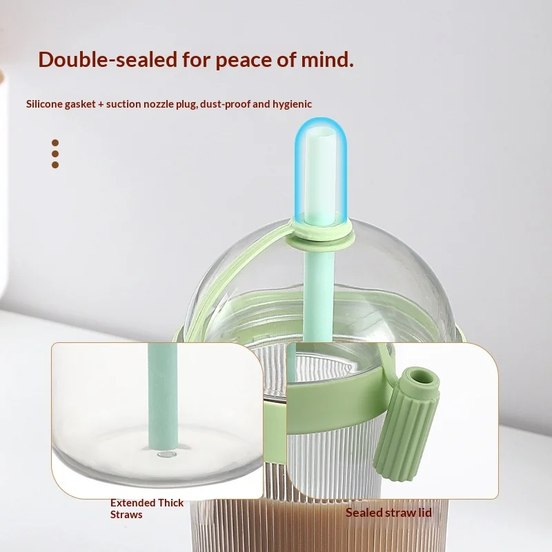Portable Large-Capacity Straw Cup - Ideal for Coffee, Milk Tea, Juice, and More