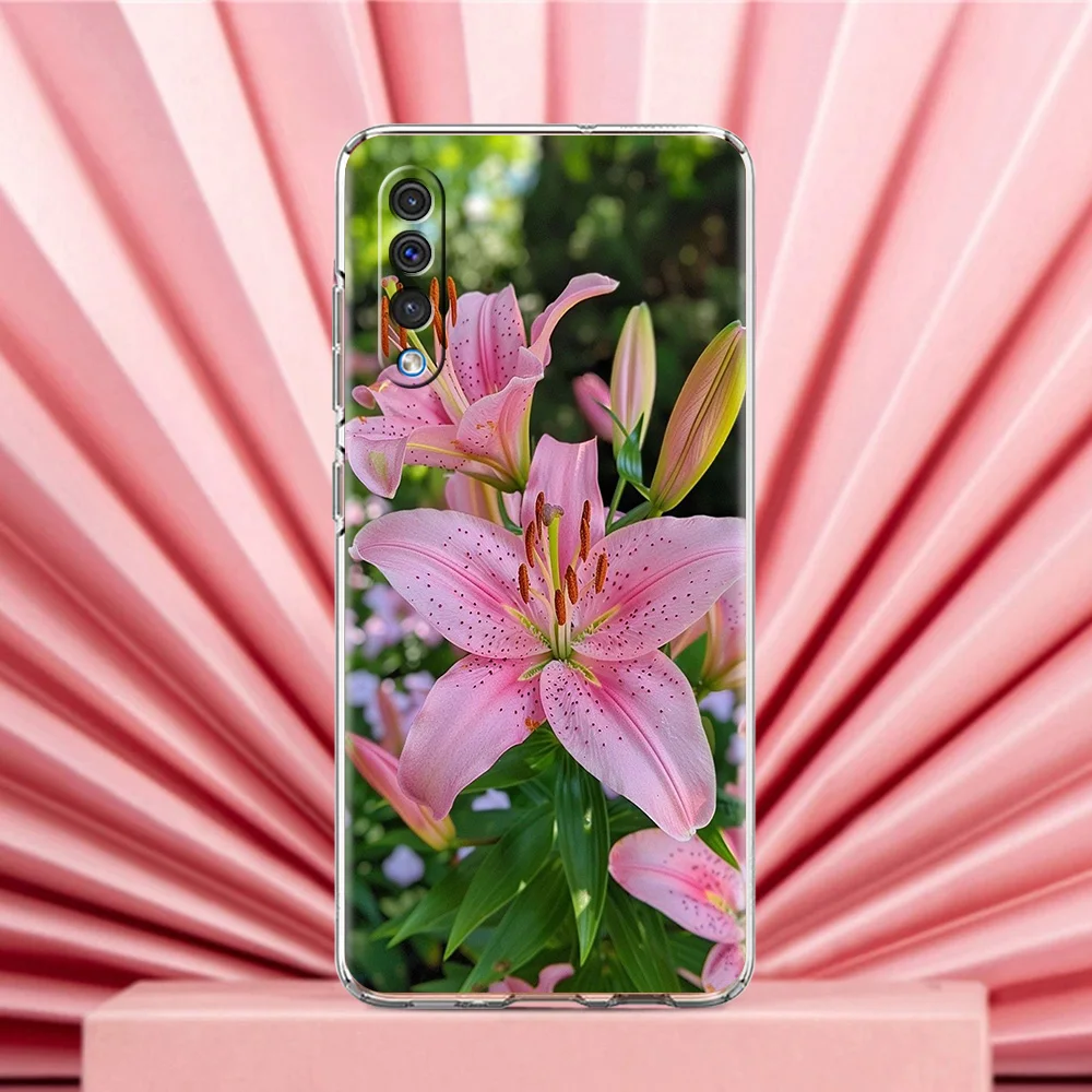 Lily Flower Print Phone Case Cover – Realistic Design