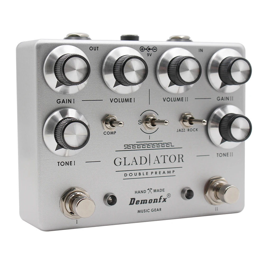 Demonfx Gladiator オーバードライブ NEW High quality Demonfx GLADIATOR DOUBLE PREAMP OVERDRIVE PEDAL