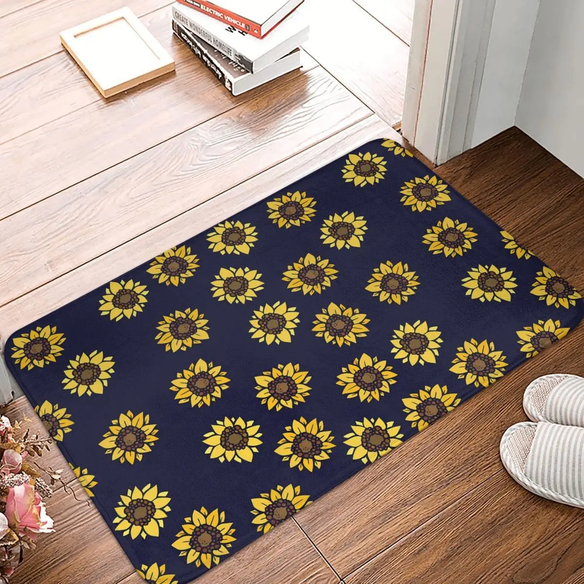 

Sunflower Bath Mat Summer Sunshine Bathroom Accessories for Shower Home Decor Anti-Slip Absorbent Foot Mat Non-slip Toilet Mat