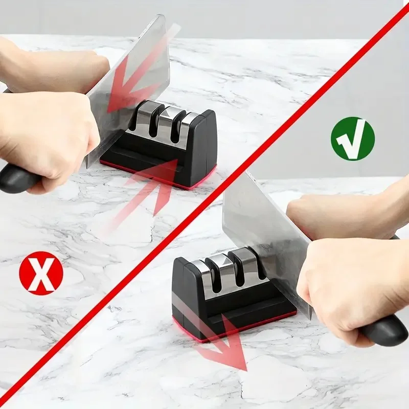 Description Picture 6 of item1pc Multifunctional Knife Sharpener Kit Kitchen Knife Accessories To Repair, Grind, Polish Blade, Professional Knife Sharpening