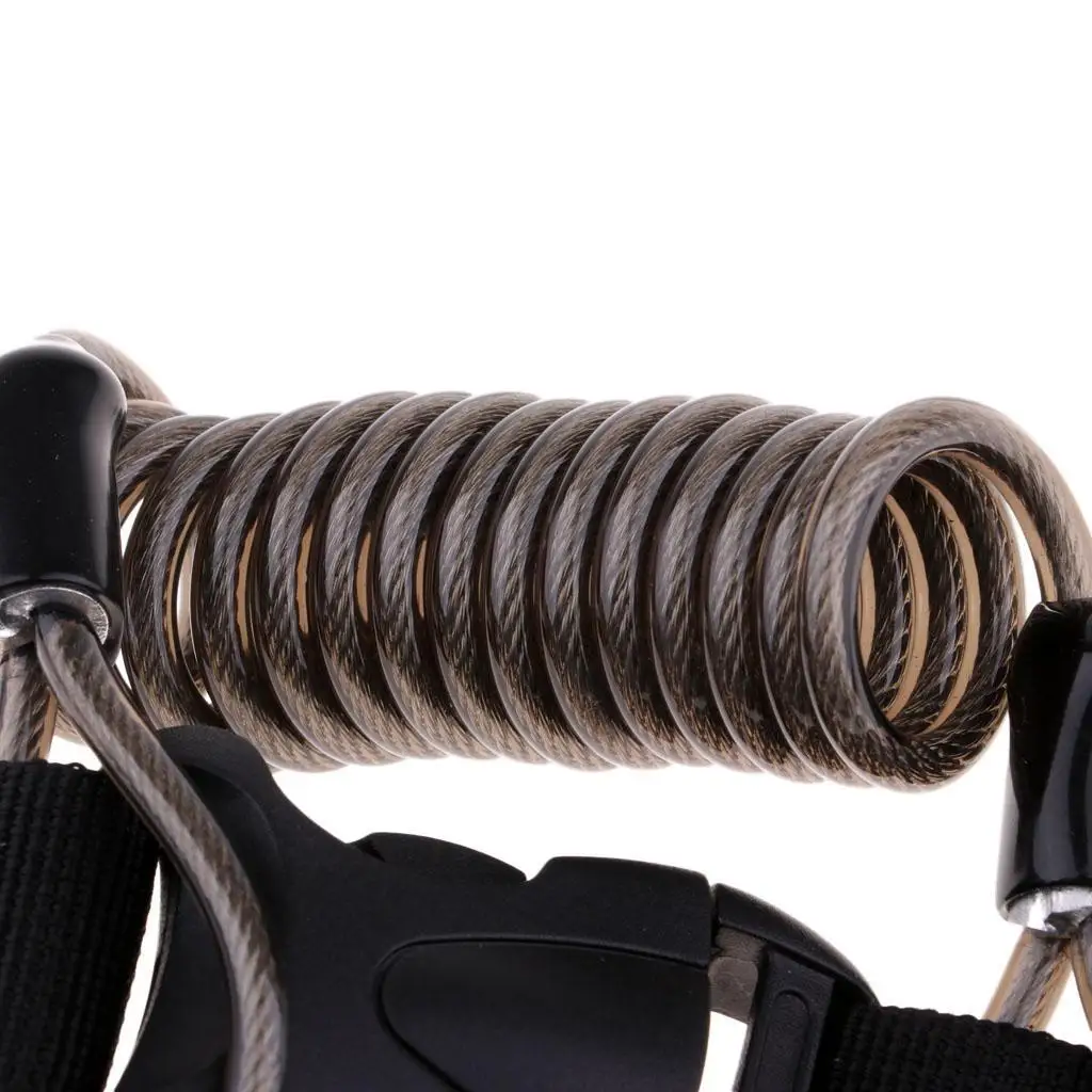 

Durable Scuba Diving Spiral Spring Coil Lanyard Camera Safety Leash Black