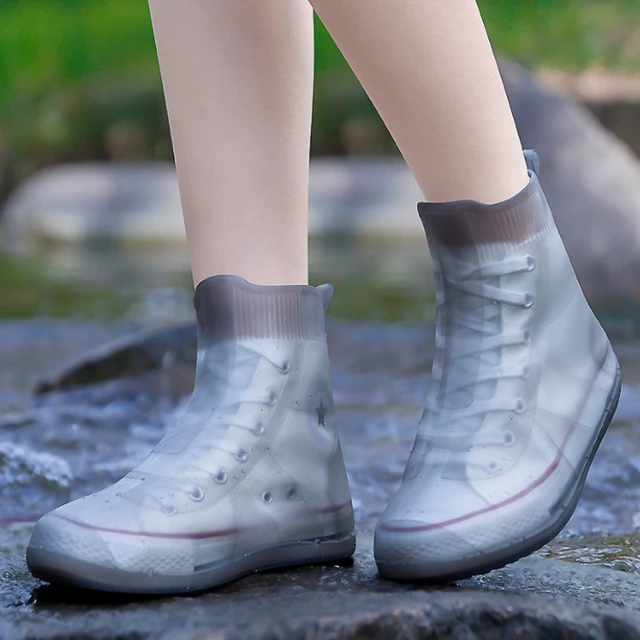 Couvre-chaussures imperméables en silicone, protège-chaussures unisexes,  bottes de pluie réutilisables pour les jours de pluie à l'intérieur et à  l'extérieur - AliExpress