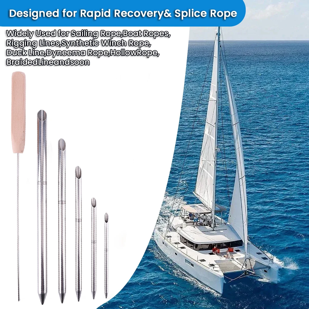 Stainless Steel Paracord Braid Needle Set Perfect for Leather and Paracord Work Includes Marlinspike and Smoothing Tools