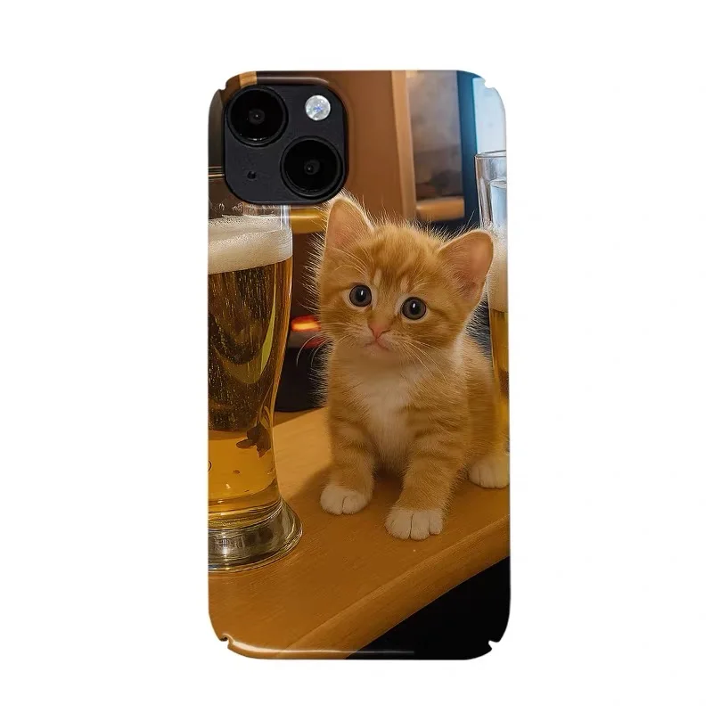 Cute Orange Kitten Acrylic Hard Mobile Phone Case