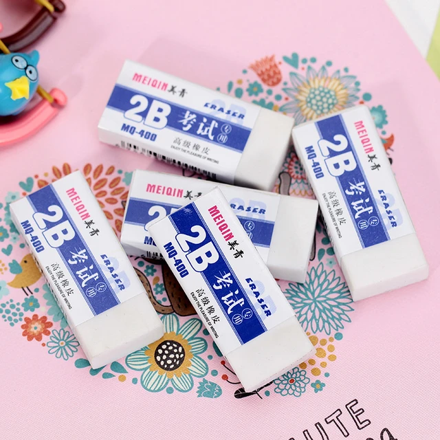 2B 1Pc Soft White Erasers Drawing Rubber Writting Correction Supplies  School Office Stationery