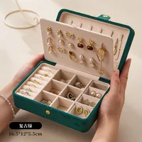 Travel Velvet Jewelry Box Mini Gifts Case for Women Personalized Pink Travel Organizer for Rings Earrings Necklaces Bracelets 1