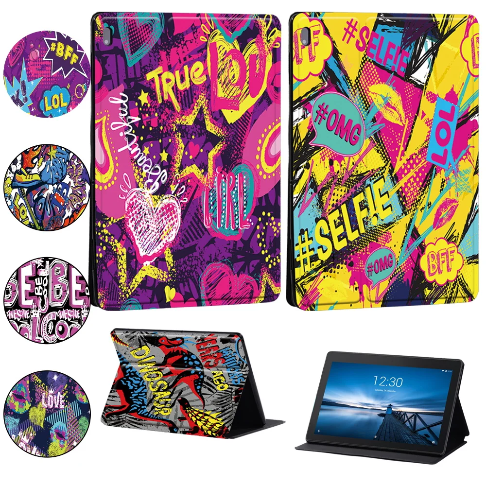 Cover For Lenovo Tab M8 /Tab M7 /Tab M10 Hd 2Nd Gen/M10 Plus/Tab M10 10.1" X605F/Tab E10 Anti-Drop Leather Tablet Stand Case