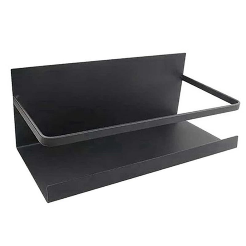 

Магнитная адсорбционная стойка, стойка для хранения специй и приправ, компактная, для холодильника и микроволновой печи, металлическая плоская стойка