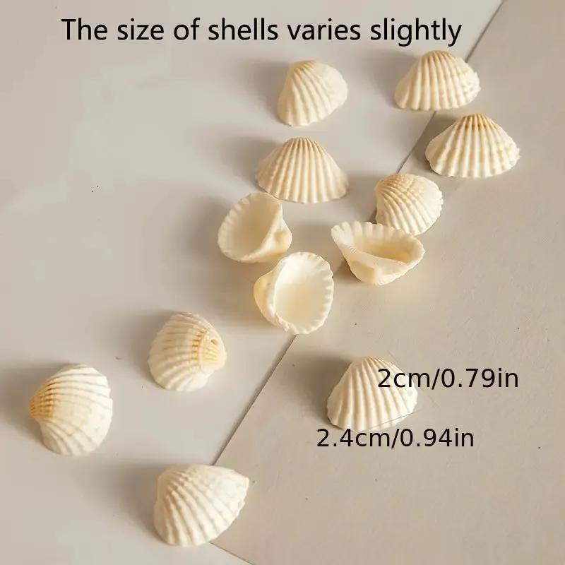DIY 쥬얼리 만들기위한 20 Pcs 도색되지 않은 천연 쉘 참, 목걸이, 팔찌, 귀걸이 용 수지 공예 조개 공급