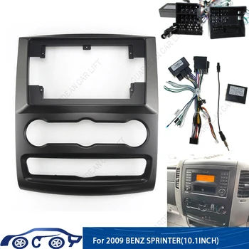 10.1Inch Car Radio Fascias For 2009 BENZ SPRINTER Android Stereo Frame Player 2 Din Head Unit Panel Dash Trim With cable canbus 1