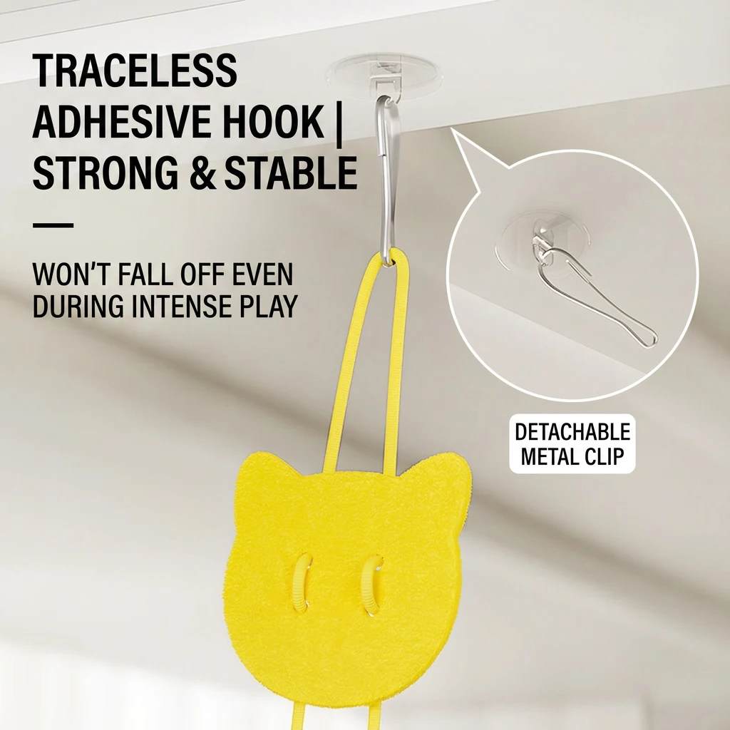 Interactive Bird Sound Cat Toy with Catnip - Wall-Mounted Teaser