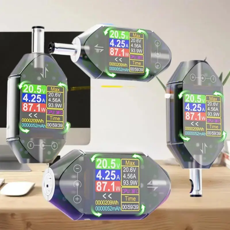 600W DC4.5-50V 최대 12A 고정밀 디지털 전압 전류 테스터 DC5.5x2.5 계측기 전력 용량 측정기 DT550