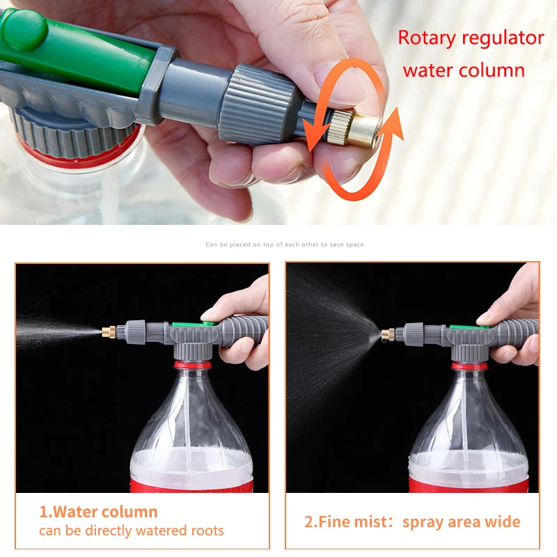 Air pump sprayer Manual High Pressure Air Pump Sprayer Adjustable Drink Bottle Spray Head Agriculture Tools Nozzle Garden Watering Tool