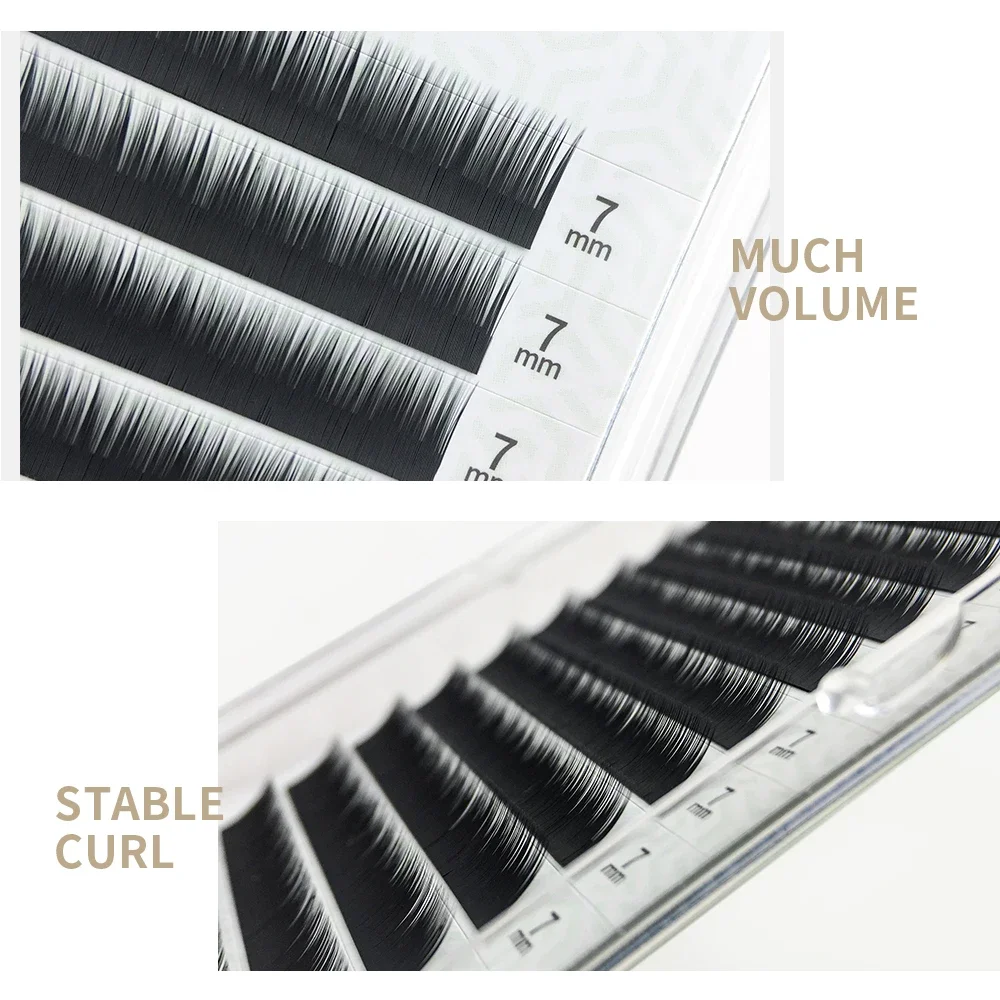GAHAMACA Unterwimpern 5mm/6mm/7mm Einzelwimpern, natürlich weiche, falsche Cilio J/C Curl Wimpernverlängerung für Make-up