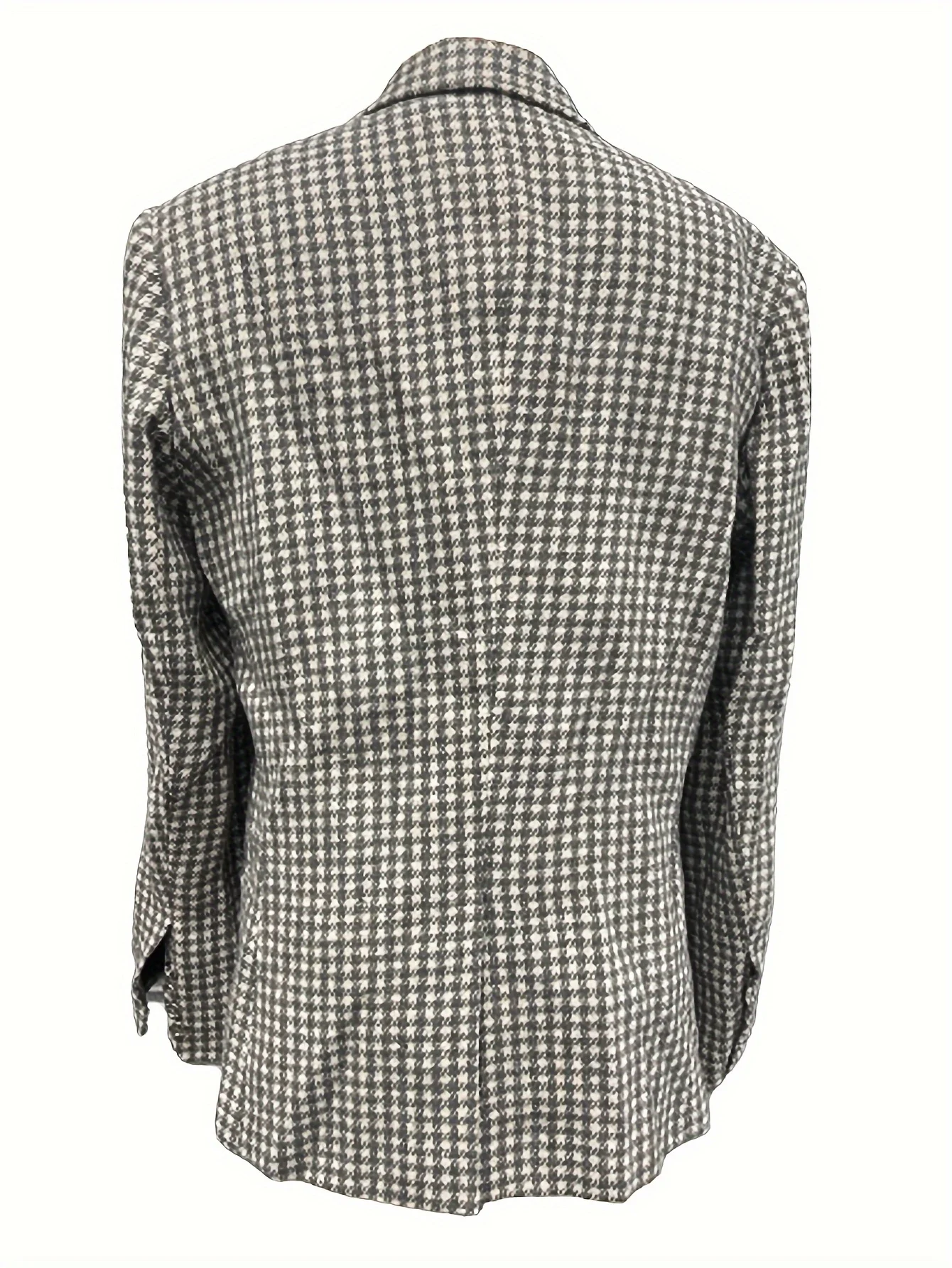 New Mens Blazer Elegant Stylish Light Business Style Men's Casual Houndstooth Slim Fit Blazer Notched Lapel Coat for Men Blazers