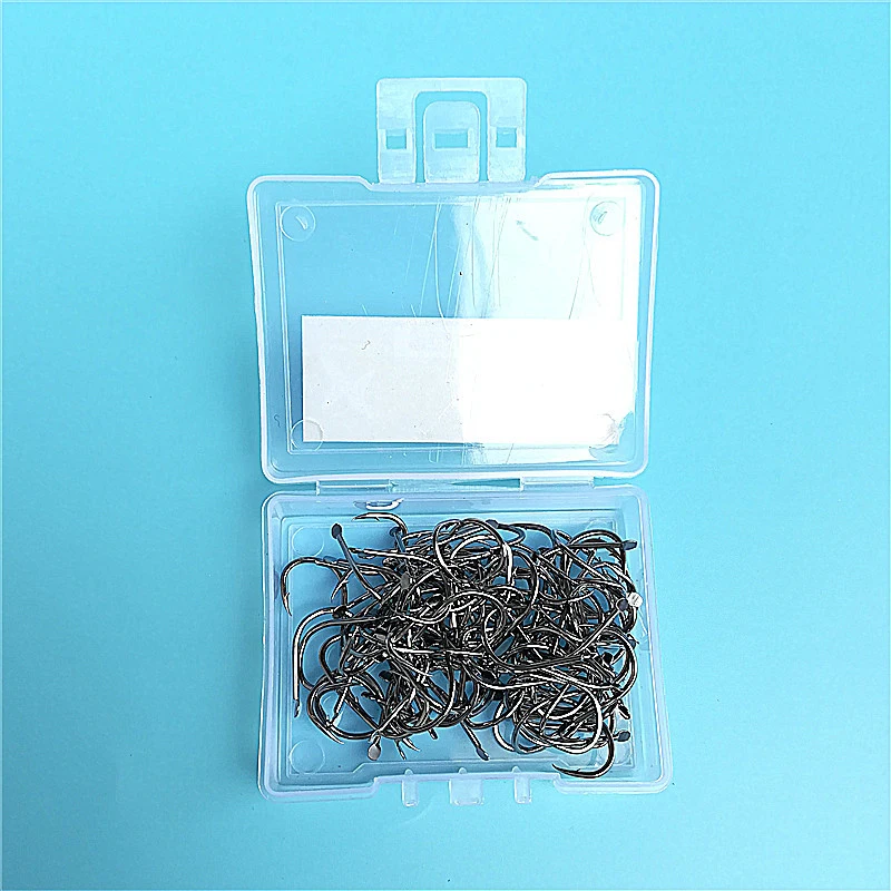 Box Of Circle Fish Hook Barb Set Of High Carbon Steel Barbed Eyed Hooks  Accessories Sea Feeder For Fishing Fishery Carp Tackle - AliExpress