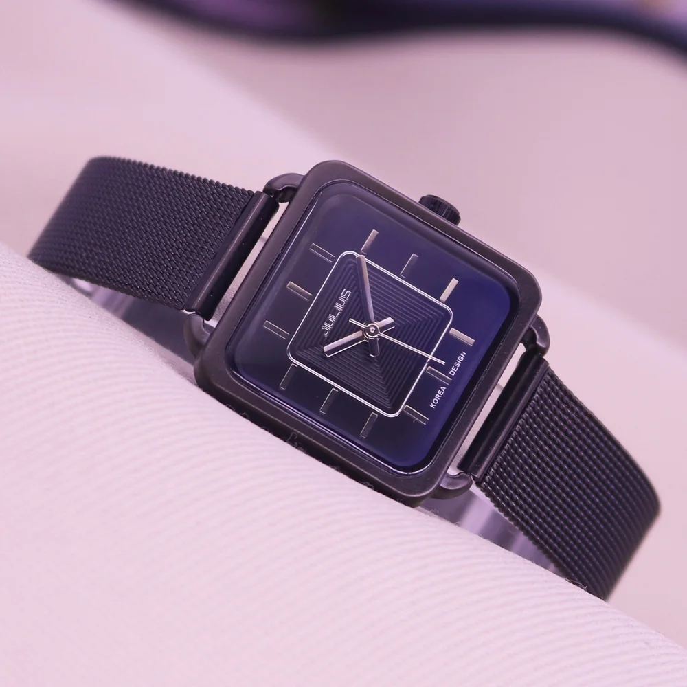 

Sale Small Square Julius Women's Lady Wrist Watch Fashion Hours Retro Stainless Steel Girl Birthday Gift No Box