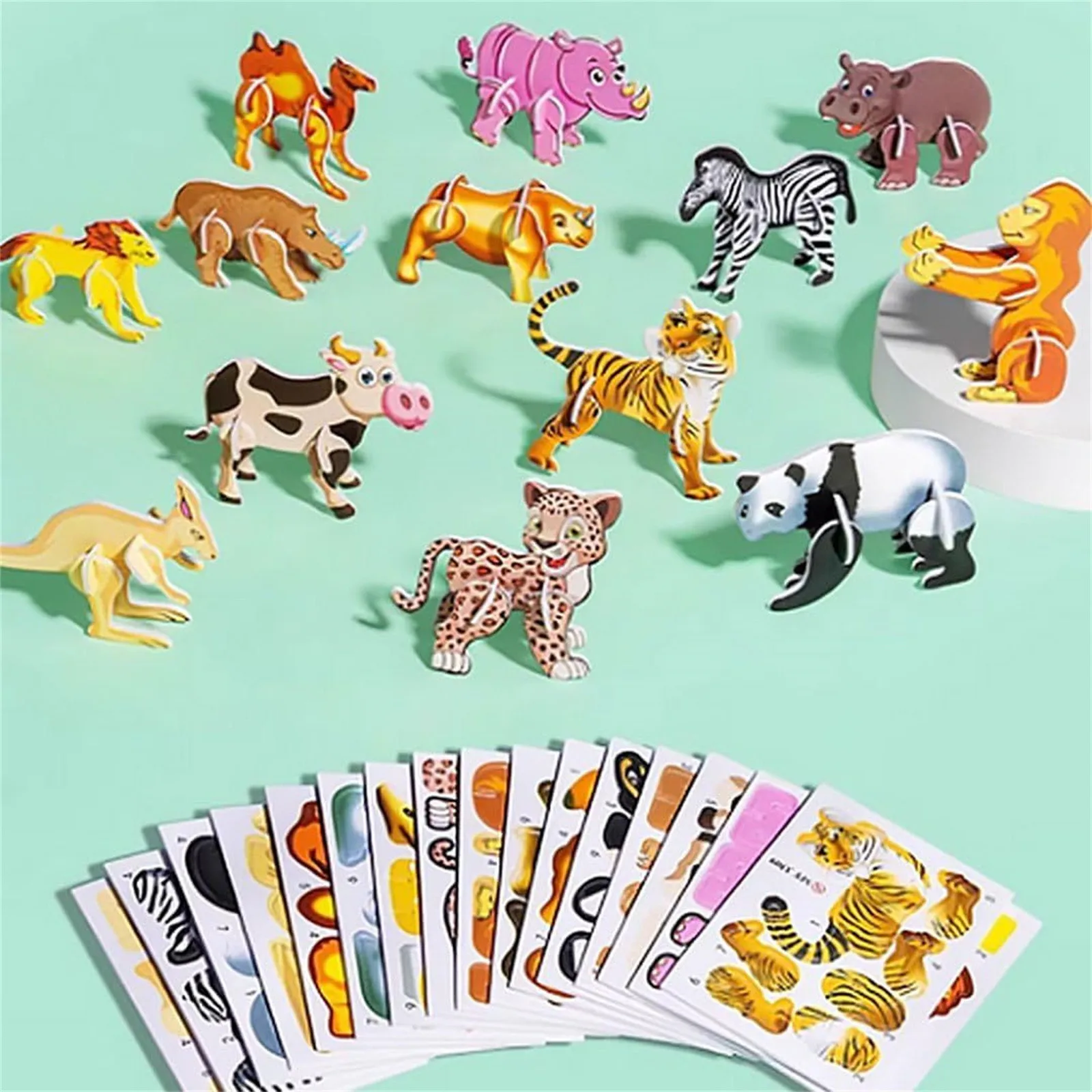 Animal Magnets for Toddlers Age 1 25PCS Puzzle 3D Cartoon Animal Puzzle 2024 New Children's 3D Puzzle Toy 3D 4 Year Boy Stem 2