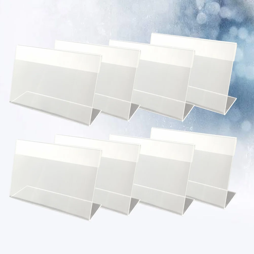 

6x4cm Acrylic Shelf Sign Stands Holder Price Tags Premium Plastic Transparent Price Tag With Price Card L-Type Price Tag