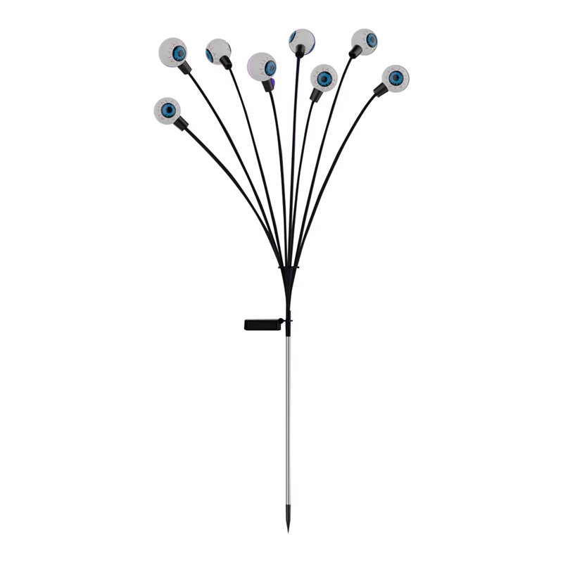 

HOT-Scary Eyeball Solar Yard Lights,16LED Swaying Solar Garden Decor Waterproof,For Yard/Lawn/Driveway,2Pcs