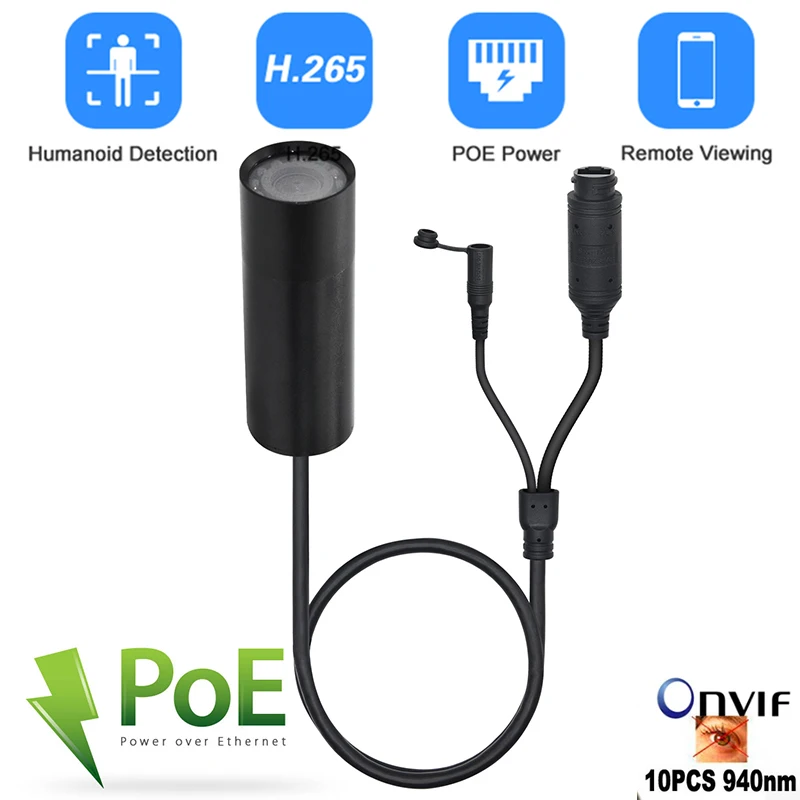 2Mp 5Mp 3Mp Starlight Digital Wdr Megapixel Miniatura 940Nm Ir Night Bullet Mini Cctv Network Ip Camera Audio