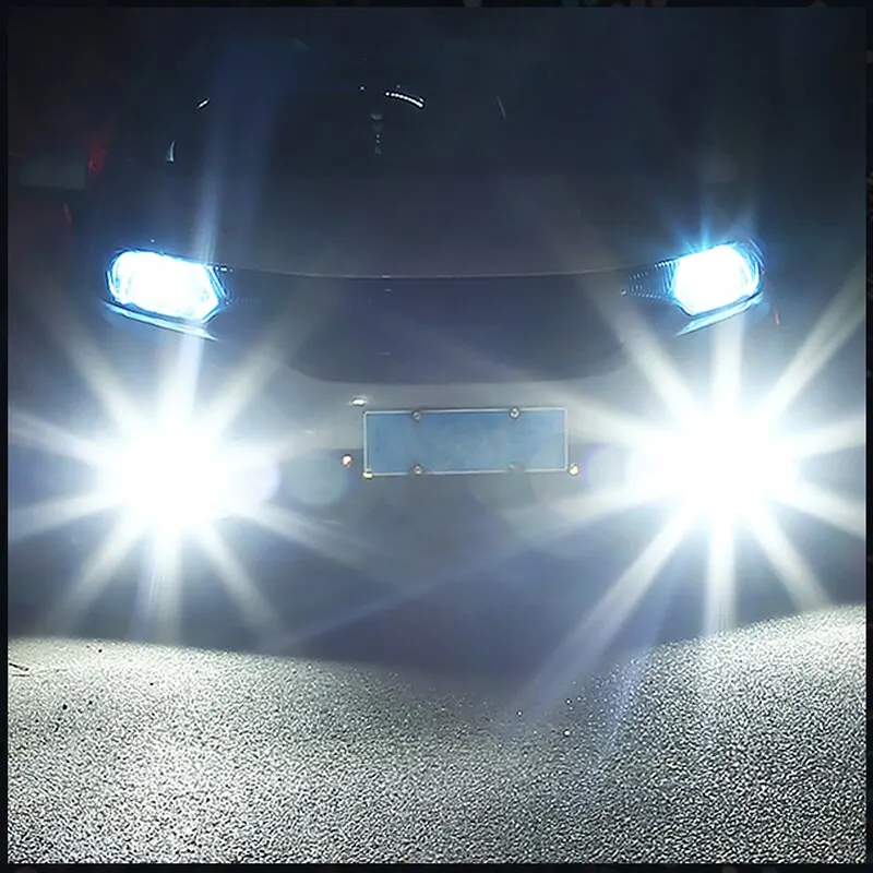 LED Fog Light H1 LED H3 4014 Chips 45SMD Lamps Bulb Lens 12V Car Bulb Lamps Super Bright Driving DRL Auto Lamp 2PCS
