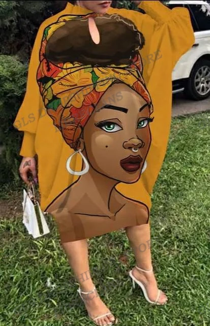 

Long Dress Women Fashion Large Size Long Sleeve Dresses Party Evening Loose Max Africa Dress Elegant Bohemian Beach Sundress 5XL
