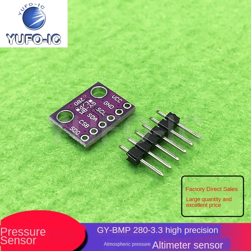 

Free Ship 1pcs GY-BME280-3.3 High-Precision Atmospheric Pressure Sensor Module Altimeter