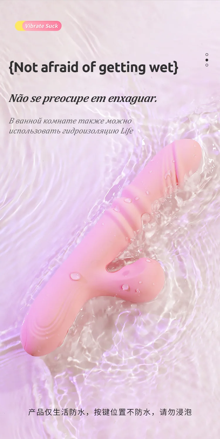 2 IN 1 Suck Vibrator Dildo Telescopic Vibrator Clit Sucking G Spot Stimulation Vibrator Women Sex Toys Adult Products uyo