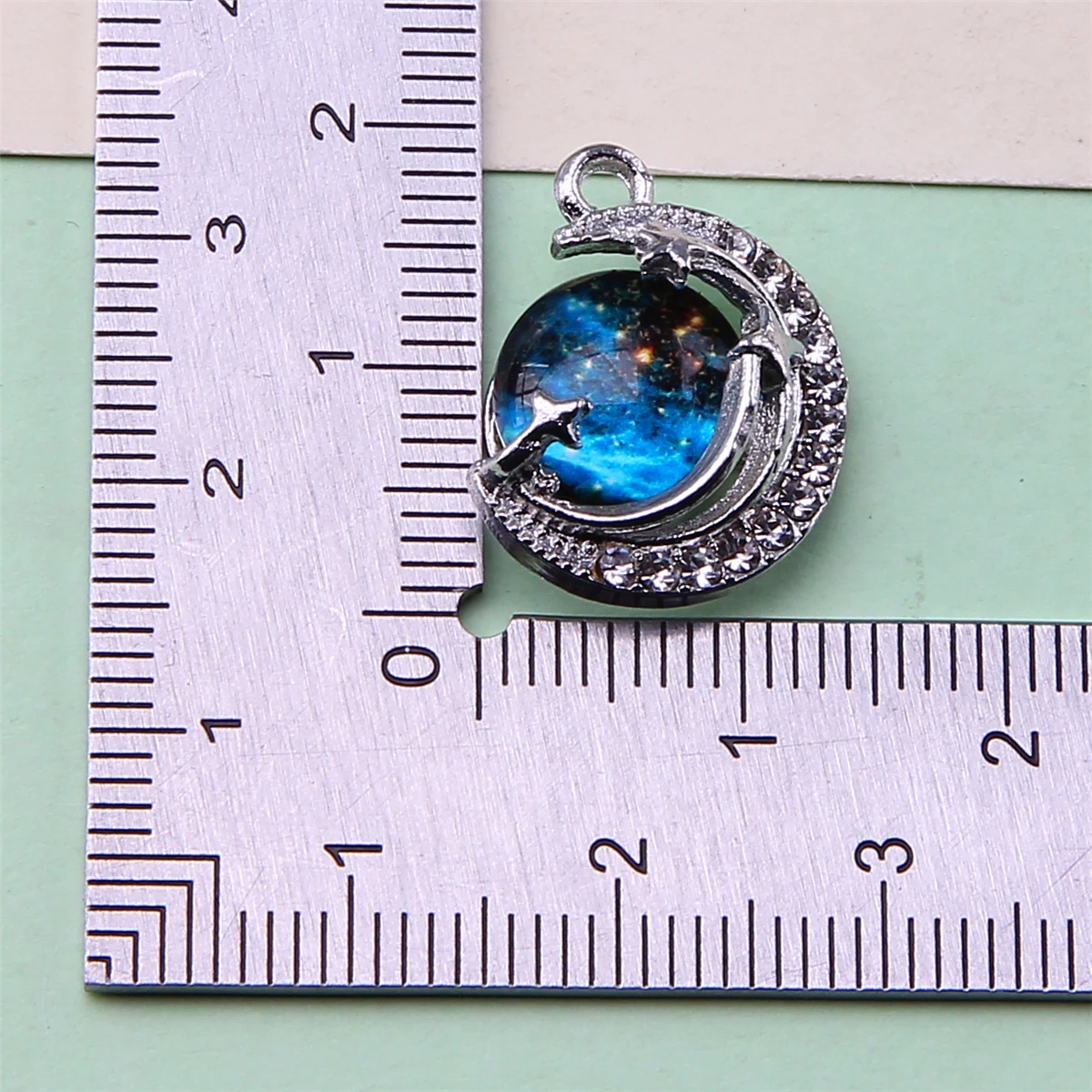6 Stück Kristall Planet Stern Mond Charms Anhänger für Halsketten Armbänder Ohrringe Handarbeit DIY Handwerk Schmuckherstellung Erkenntnisse – Detail 21