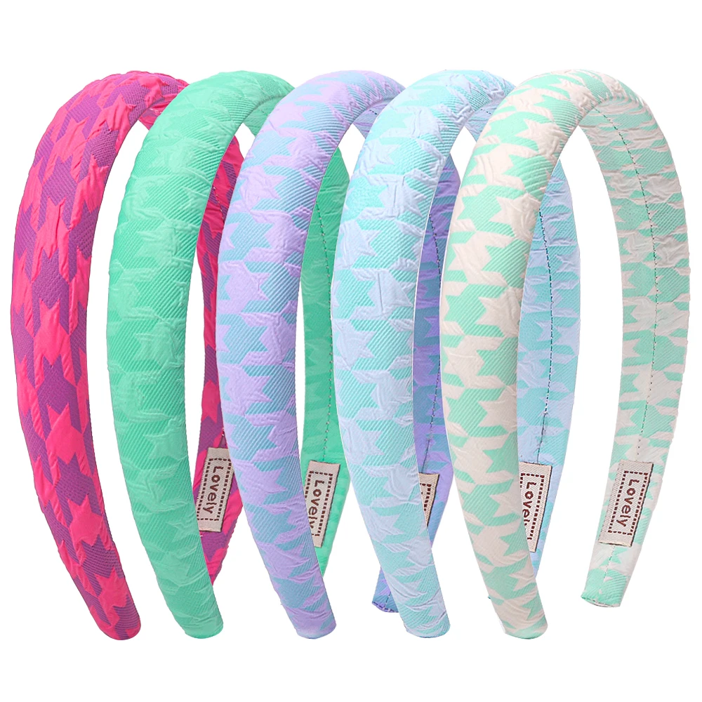 Korean Cloth Sponge Hair Bands for Women Headdress Printed Headband Girls Hairband  Candy-Colored Hair Hoop Hair Accessories a4 color textured cardstock paper assorted colors 200gsm faint texture double sided printed colored paper premium thick paper