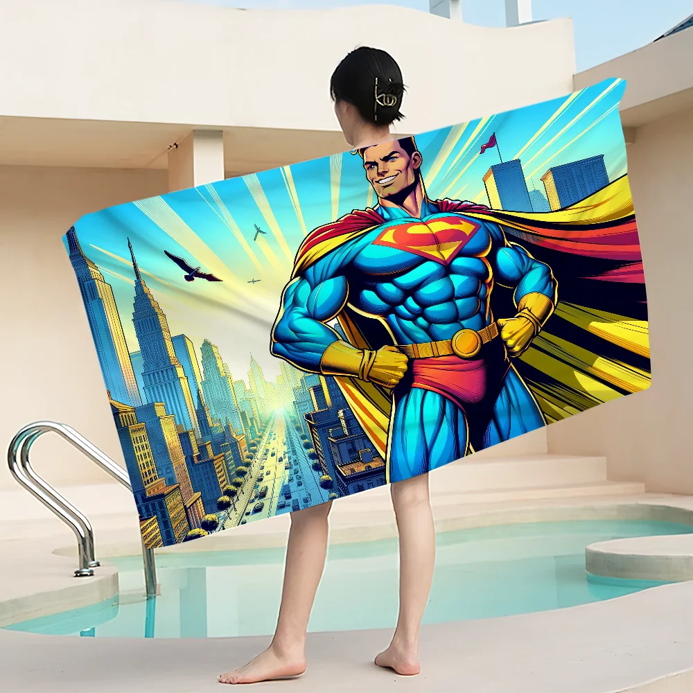 Hot Hero S-Superman Cool Towel Portable Beach Gym Swimming Home Soft Cotton 3